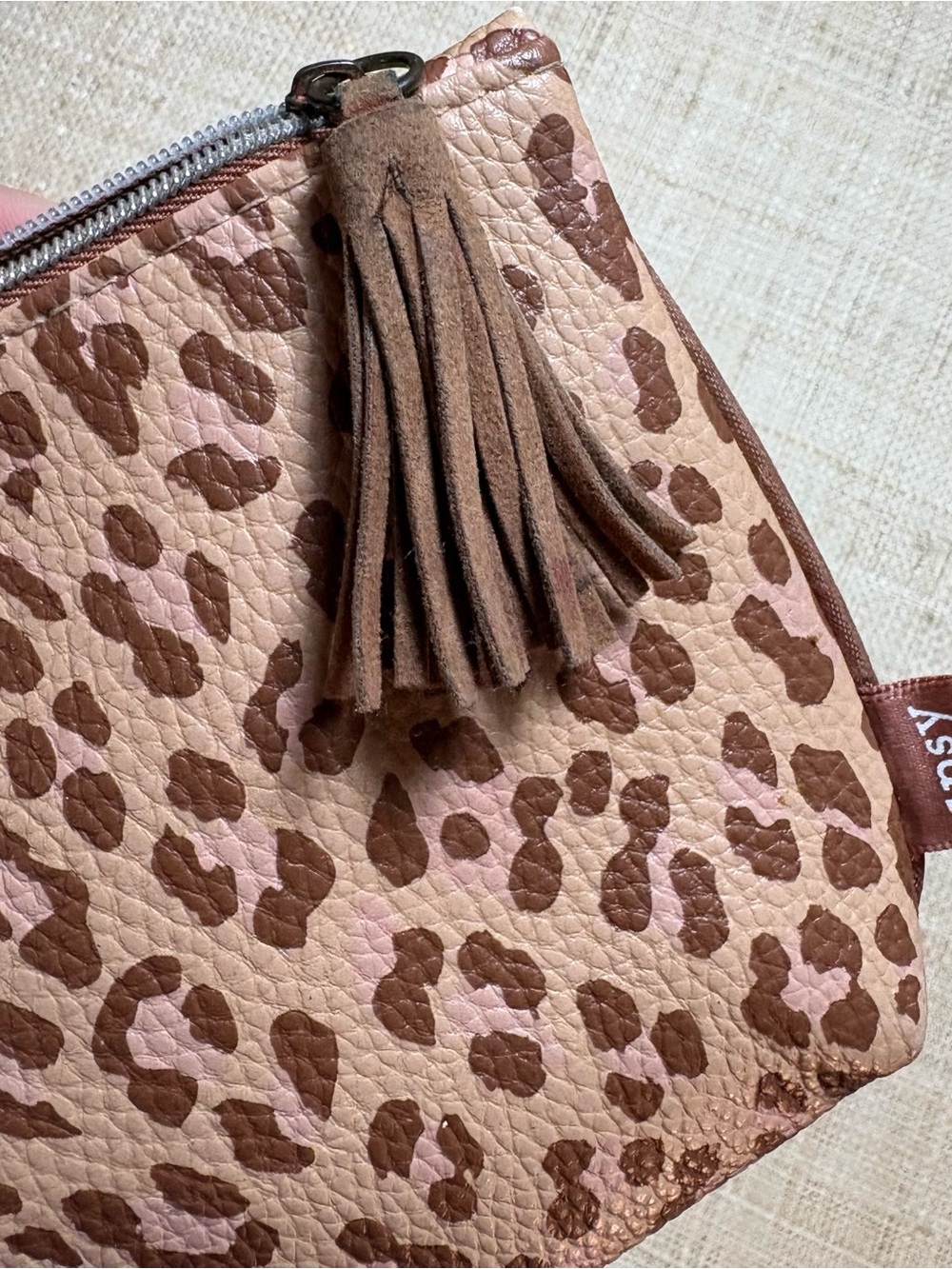 IPSY November 2019 Leopard Print Glam Bag Cosmetic Pouch Tassel